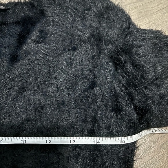 Anthropologie Knitted & Knotted Black Faux Knit Sweater. Like new! S - Picture 8 of 11